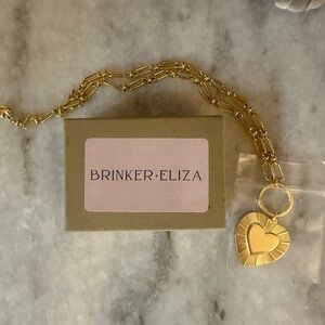 Brinker + Eliza Gold Heart Pendant Necklace